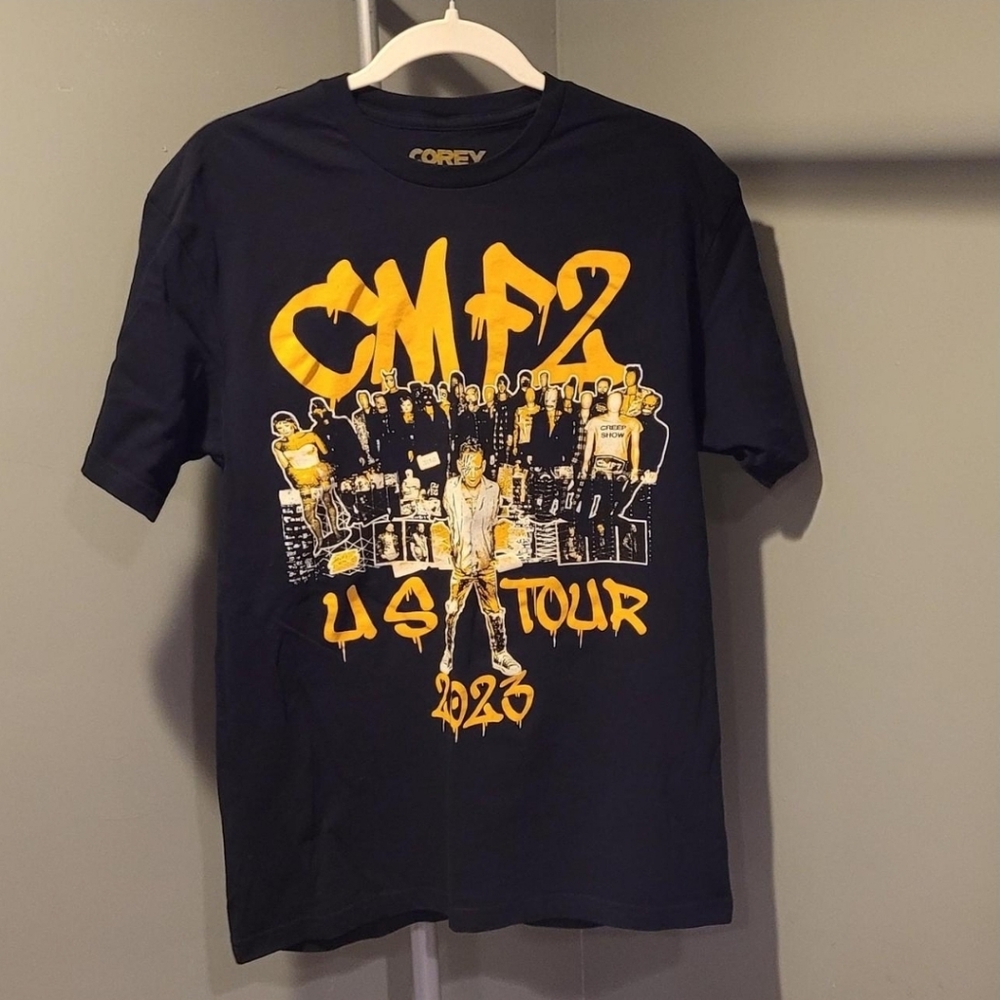 Corey Taylor CMF2 US Tour 2023 Graphic T-Shirt Men's Size M Black Yellow White